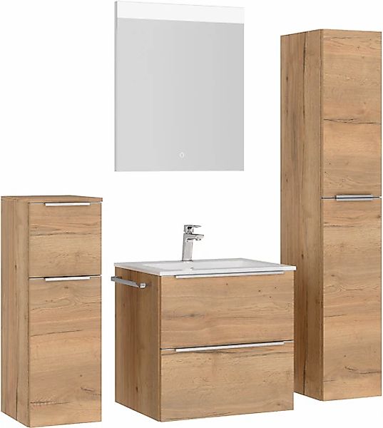 nobilia® Badmöbel-Set »Levere« vormontiert, mit Soft-Close, 4 Stk. tlg. günstig online kaufen