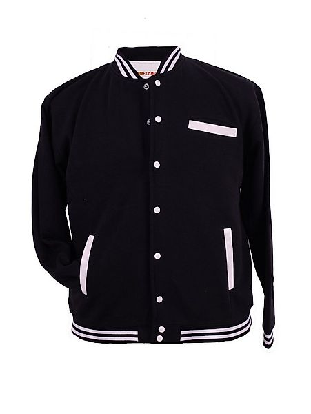 KAMRO Blouson Kamro College Jacke in großen Größen, Schwarz günstig online kaufen