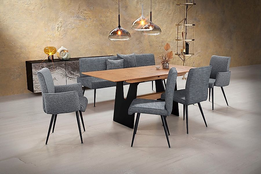 K+W Komfort & Wohnen Essgruppe "Giacomo I" 6 Stk. tlg. 2 Stühle und 2 Armle günstig online kaufen