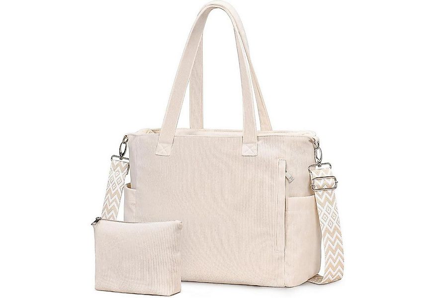 LuxusKollektion Shopper Cord Tote Bag Damen Umhängetasche Schultertasche Cr günstig online kaufen