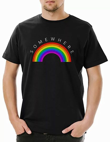 Urban Backwoods Print-Shirt Somewhere Rainbow Herren T-Shirt Demon LGBTQ Ga günstig online kaufen