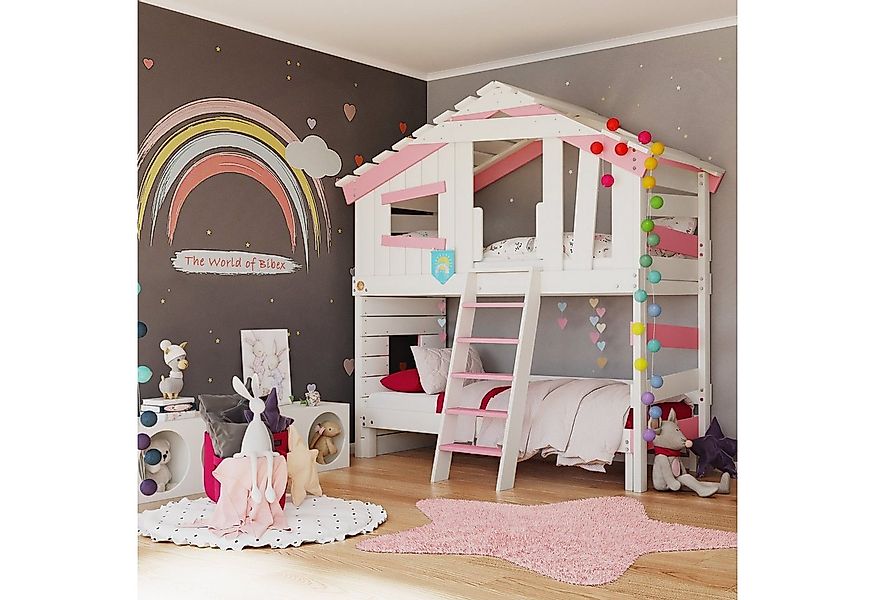 bibex Hochbett ALPIN CHALET Hochbett, Kinderbett, Doppelbett, Etagenbett - günstig online kaufen
