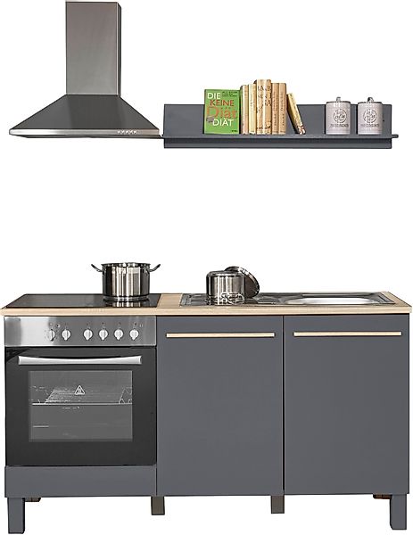 BASIC by Balculina Pantryküche "Bilberry" Breite 160 cm günstig online kaufen