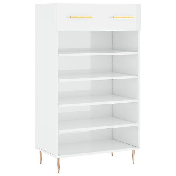 vidaXL Schuhschrank Schuhschrank Hochglanz-Weiß 60x35x105 cm günstig online kaufen