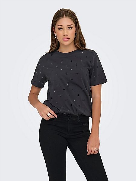 ONLY Kurzarmshirt ONLMONJA S/S STUDS TEE JRS mit Glitzer-Effekt günstig online kaufen