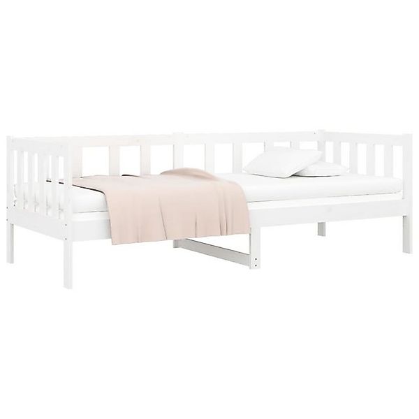 vidaXL Bett Tagesbett ohne Matratze Weiß 90x190 cm Massivholz Kiefer günstig online kaufen