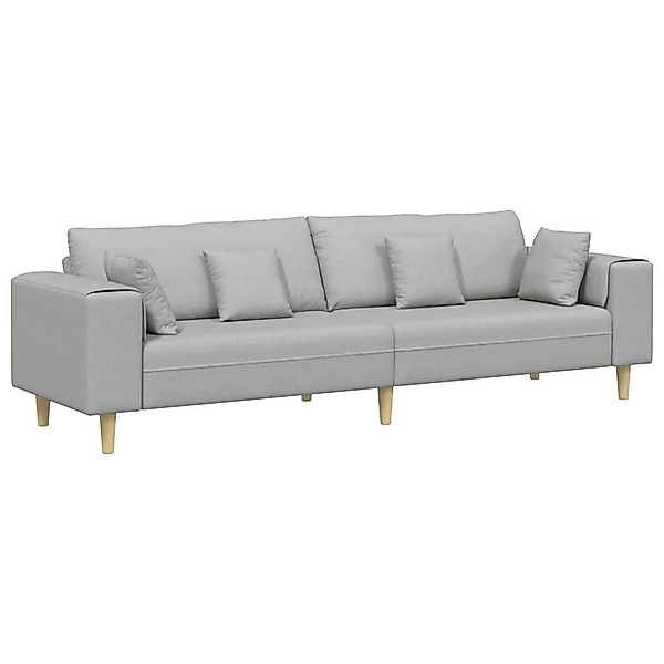vidaXL Sofa Stoffsofa mit Kissen Wolken-Grau günstig online kaufen