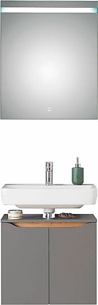 Saphir Badmöbel-Set "Quickset 2-teilig, Waschbeckenunterschrank mit LED-Spi günstig online kaufen