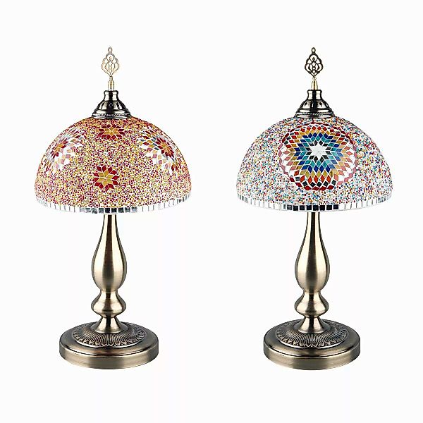 Tischlampe Dkd Home Decor Kristall Mosaik Metall Bunt Araber (30 X 30 X 46 günstig online kaufen