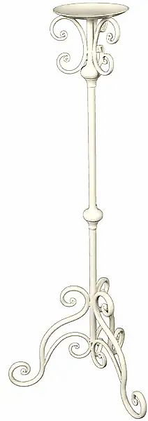 Ambiente Haus Wandkerzenhalter »Kerzenständer - antikweis 80cm« günstig online kaufen