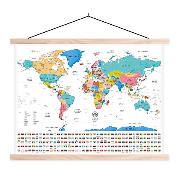 MuchoWow Poster Weltkarte - Farben - günstig online kaufen