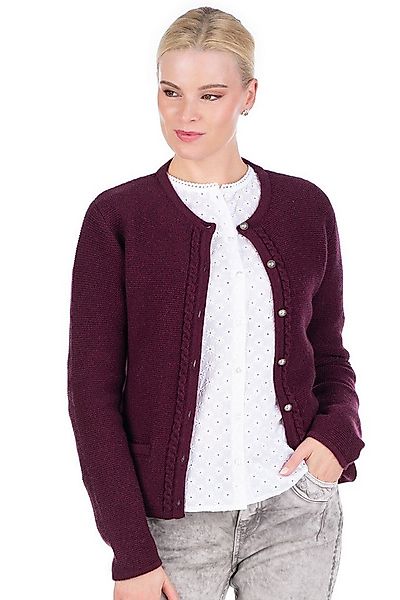 Hammerschmid Trachtenstrickjacke Trachten Strickjacke - FINNLAND - bordeaux günstig online kaufen