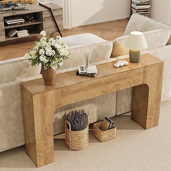 GarveeMore Konsolentisch 120/160cm Flurtisch Sofatisch Eingangstisch günstig online kaufen