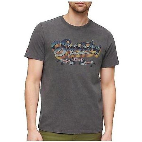 Superdry  T-Shirt T-shirt  Rock Graphic Band gris anthracite günstig online kaufen