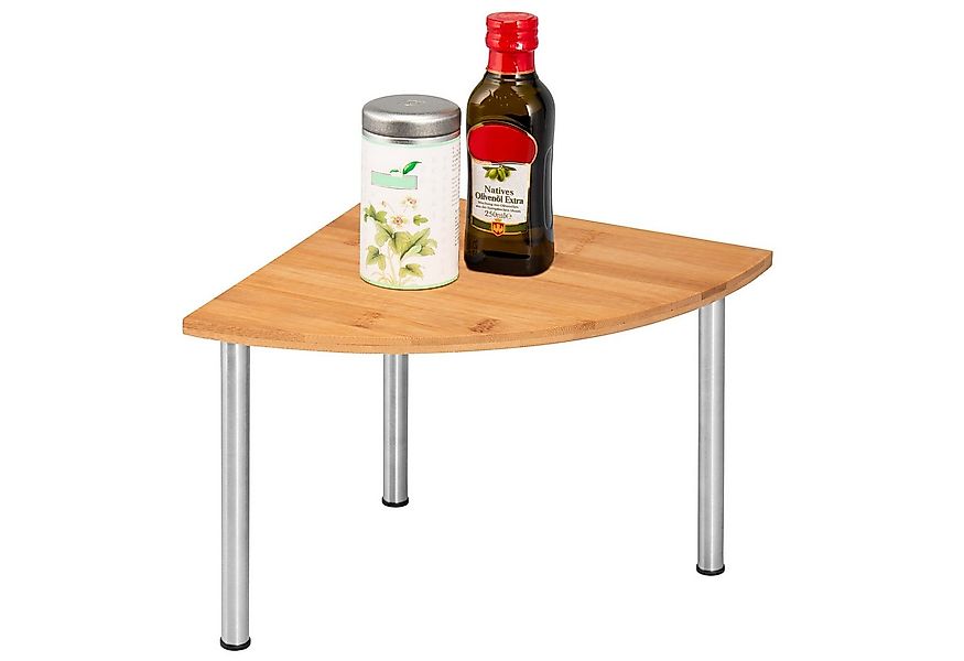 bremermann Küchenregal Bambus-Eckregal mit Edelstahl // ca. 25 x 20 x 25 cm günstig online kaufen