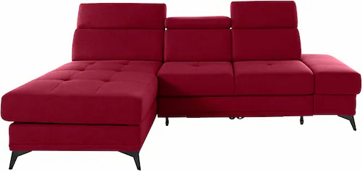 Home affaire Ecksofa »Cardiz L-Form« inkl.Kopfteilverstellung und Federkern günstig online kaufen