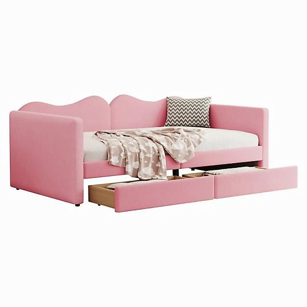 HAUSS SPOLE Schlafsofa 90x200 cm, Sofabett mit 2 Schubladen, Bettrahmen Ted günstig online kaufen