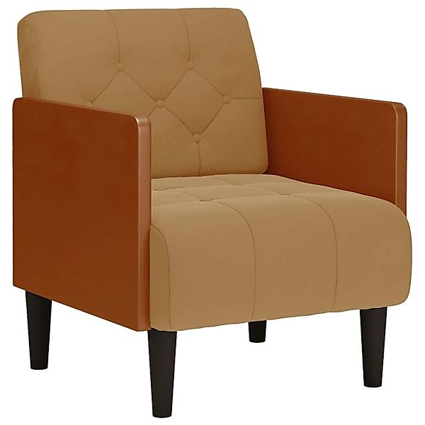 vidaXL Sessel mit Armlehnen Braun 55 cm Samt 4100598 günstig online kaufen