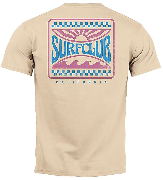 Neverless Print-Shirt Herren T-Shirt Surfing Surfclub günstig online kaufen