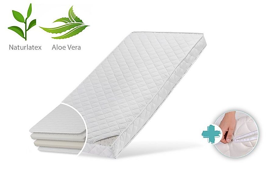 Kindermatratze LATEX DELUXE mit Aloe Vera-Bezug günstig online kaufen