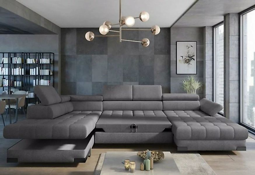 JVmoebel Ecksofa, Couch TextilLeder Sofas Eckcouch Kasten Neu Design Ecksof günstig online kaufen