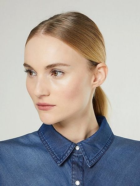 Vila Jeansbluse VIBista (1-tlg) Drapiert/gerafft günstig online kaufen