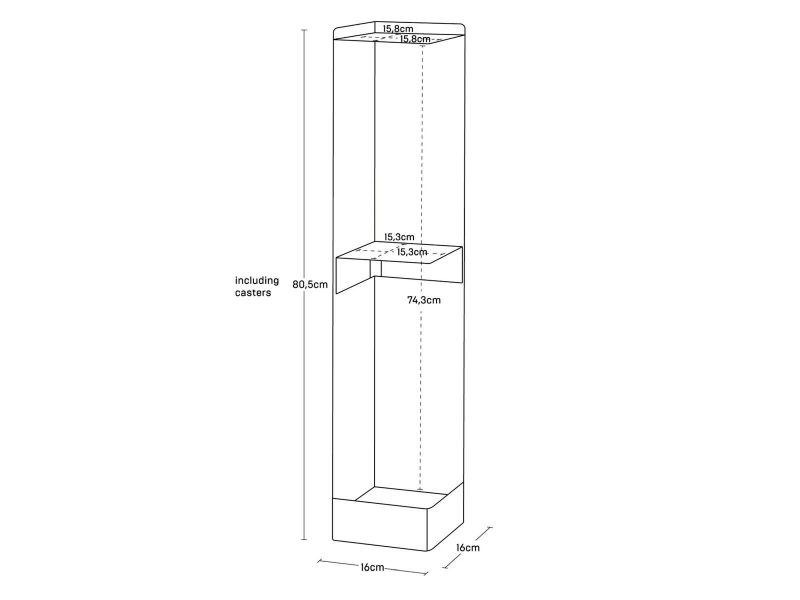 Yamazaki Toiletten-Ersatzrollenhalter "Tower" Toilettenpapierhalter 16x80x1 günstig online kaufen