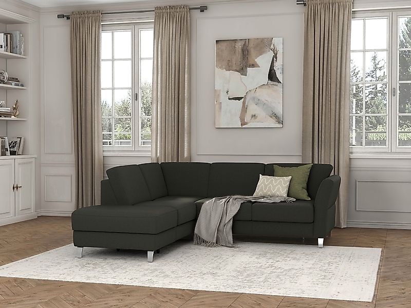 sit&more Ecksofa »Visby L-Form«, Wahlweise mit Bettfunktion und Stauraum, f günstig online kaufen