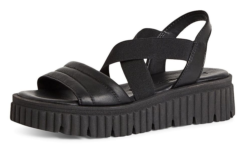Tamaris Keilsandalette, Plateau, Riemchensandale, Sommerschuh mit Kreuzband günstig online kaufen