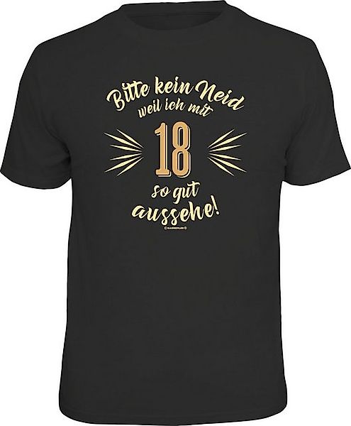 RAHMENLOS® T-Shirt als Geschenk zum 18. Geburtstag - Bitte kein Neid günstig online kaufen