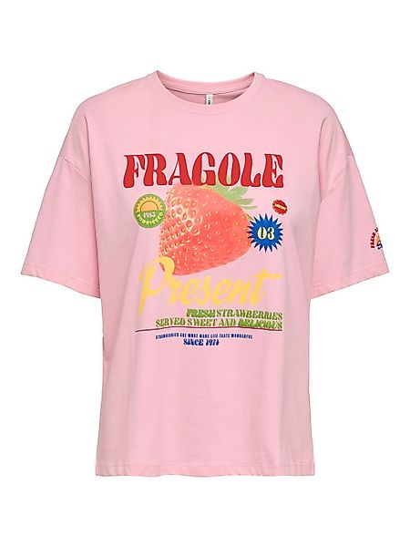 ONLY Kurzarmshirt "ONLBOLETTE LIFE S/S TOP BOX CC JRS" mit auffälligem Prin günstig online kaufen