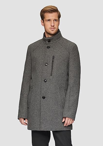 s.Oliver BLACK LABEL Langmantel Wattierter Wollmix-Mantel günstig online kaufen