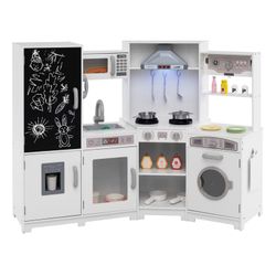 COSTWAY Spielküche Holz, Kinder Holz, Kinder-Küchenset günstig online kaufen