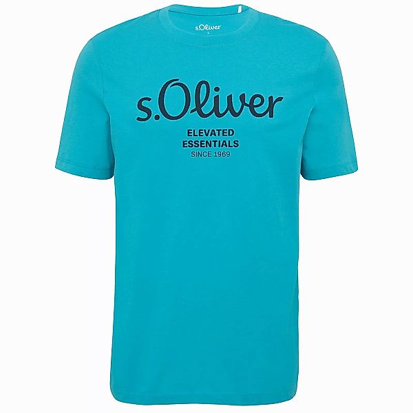 s.Oliver Rundhalsshirt s.Oliver XXL T-Shirt türkisblau günstig online kaufen