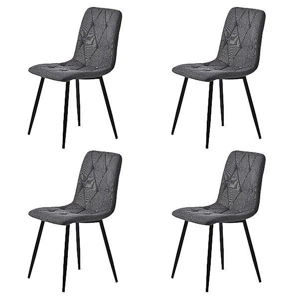 IDEASY 4-Fußstuhl 4St, Polsterstuhl Design Stuhl, günstig online kaufen
