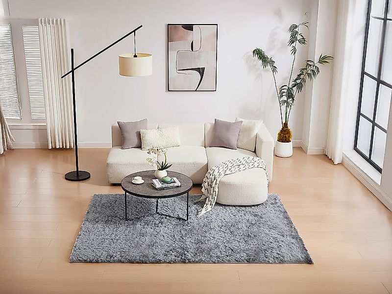 Hochflorteppich ultraweich - 200 x 290 cm - Grau - DOLCE günstig online kaufen