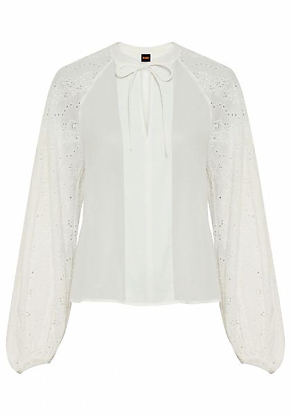 BOSS ORANGE Langarmbluse "Belvast Premium Damenmode" Baumwoll-Musselin mit günstig online kaufen