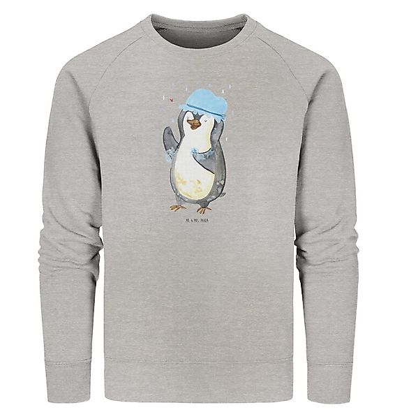 Mr. & Mrs. Panda Longpullover Pinguin Duschen Größe S - Heather Grey - Gesc günstig online kaufen