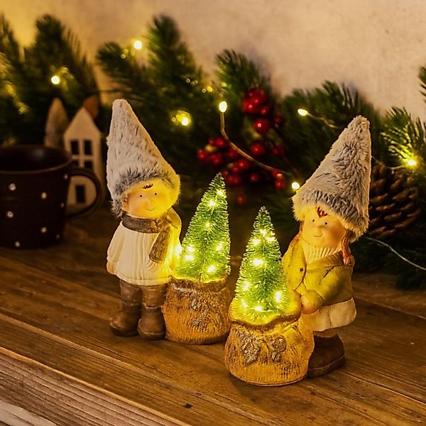 Online-Fuchs LED-Dekofigur - 2 Kinder mit günstig online kaufen