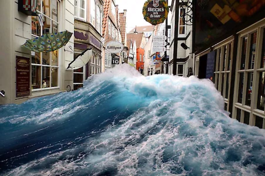 Papermoon Fototapete »Überschwemmste Straße« günstig online kaufen
