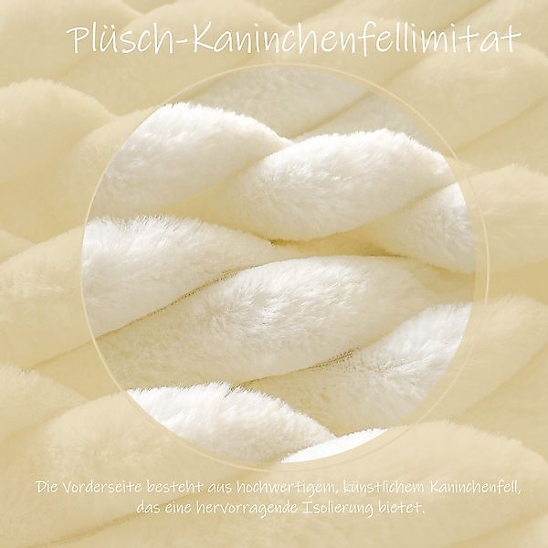 KEAYOO Bettwäsche Flauschiger Kunstfell-Streifen, 2 teilig, günstig online kaufen