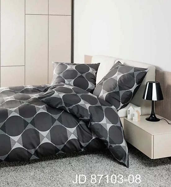 Janine Janine Mako-Satin Bettwäsche J. D. 87103 anthrazit Größe:  200x220 c günstig online kaufen