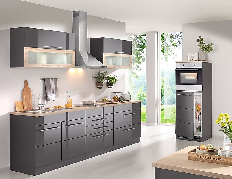 KOCHSTATION Küchenzeile »KS-Wien« Breite 340 cm, wahlweise mit E-Geräten un günstig online kaufen