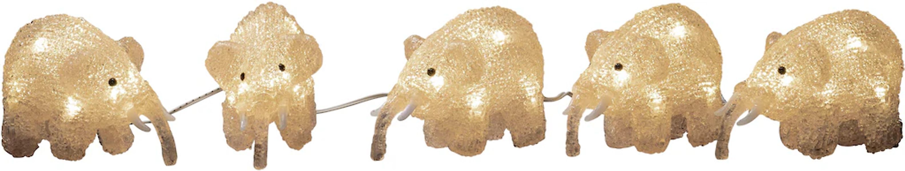 KONSTSMIDE LED Dekofigur "LED Acryl Elefanten, 5er-Set, 40 warm weiße Diode günstig online kaufen