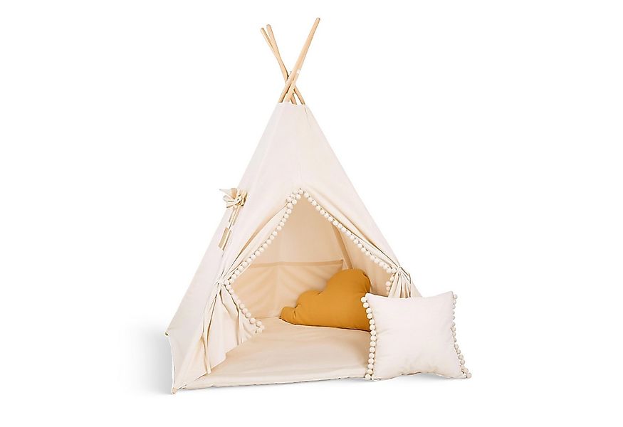 Rainbow Kids Tipi-Zelt Kinderzelt Spielzelt Teepee mit Fenster, Personen: 2 günstig online kaufen