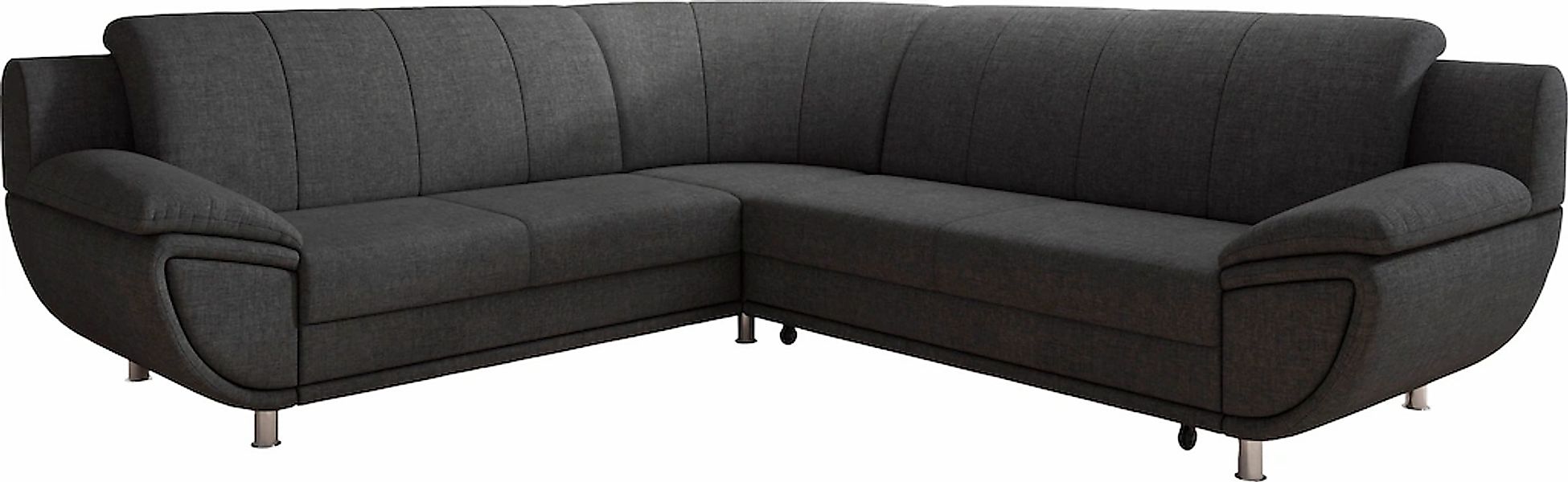 TRENDMANUFAKTUR Ecksofa "Rondo II, zeitlos & elegant, bequeme Armlehnen, L- günstig online kaufen