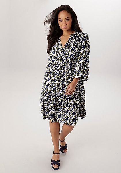 Aniston PLUS Sommerkleid mit modernem Punkte-Druck - NEUE KOLLEKTION günstig online kaufen