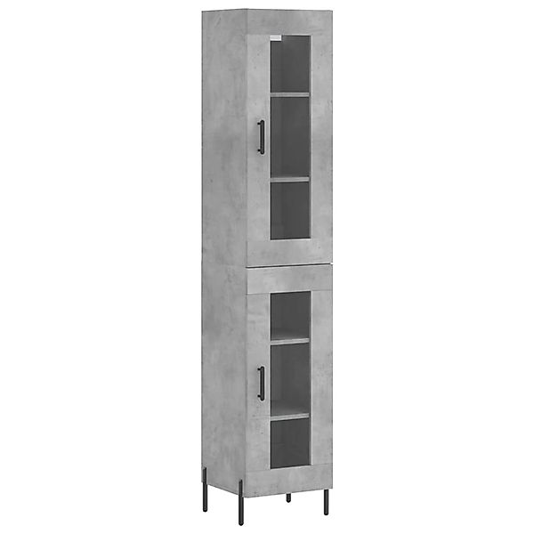 vidaXL Highboard Betongrau 34,5x34x180 cm Holzwerkstoff 3199437 günstig online kaufen
