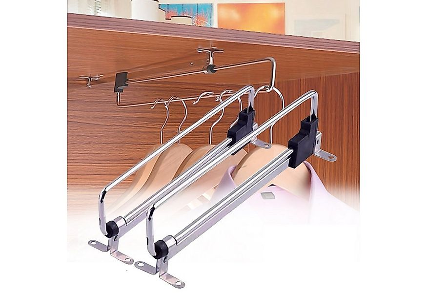BAYLI Türgarderobe 2er Set Kleiderbügelhalter ausziehbar 30-55 cm, ausziehb günstig online kaufen