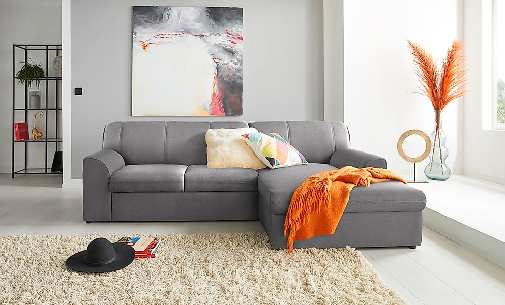 DOMO collection Ecksofa "Topper, elegant und zeitlos, kompaktes Stellmaß 24 günstig online kaufen